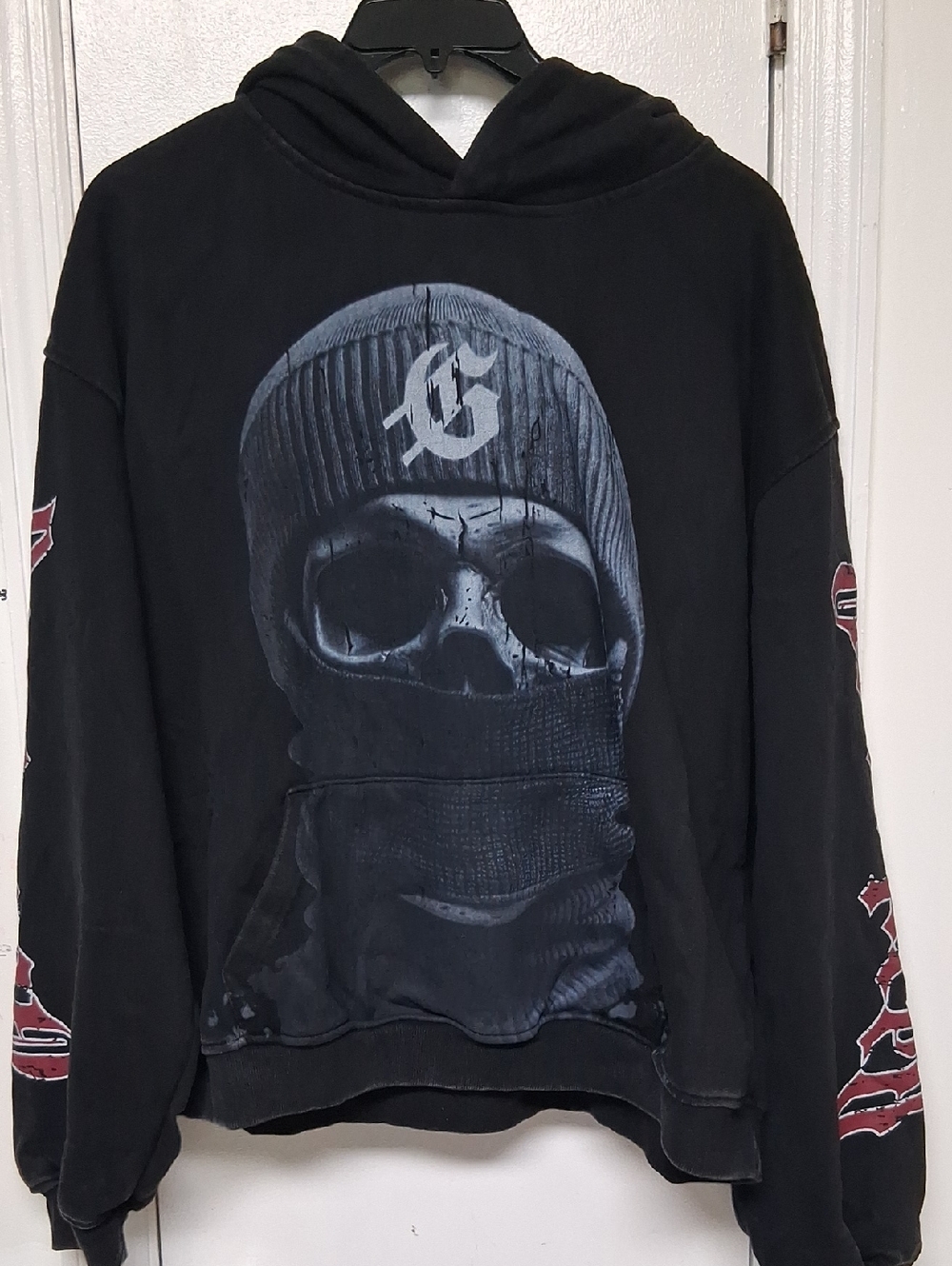 Men's Black GodSpeed Skull Hoodie Sweatshirt